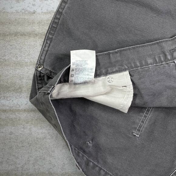 Vintage 90s Dickies Carpenter Pants 40x30 Baggy Wide Leg Grey Canvas Dungarees - Picture 5 of 5